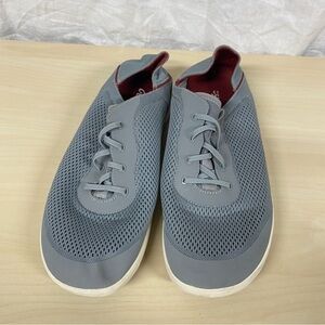 Gray OluKai Men's Casual Slip-In Boat Shoes - Size 11.5